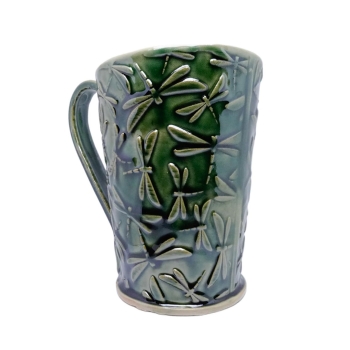 Kubek ceramiczny 800 ml zielony w wazki