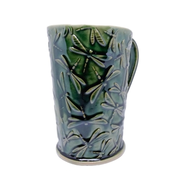 Kubek ceramiczny 800 ml zielony w wazki 2