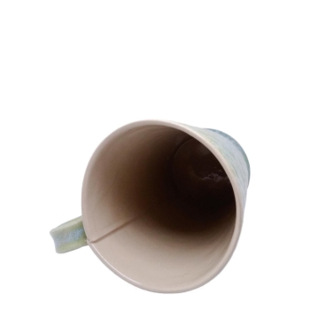 Kubek ceramiczny 800 ml w seledynowy róże 4