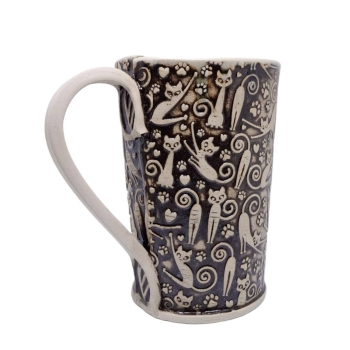 Kubek ceramiczny 800 ml w kotki