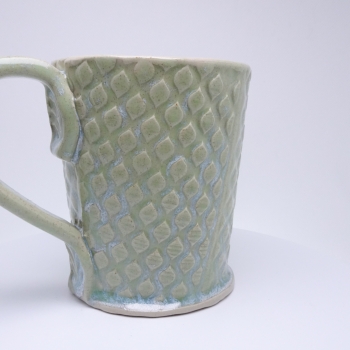 Kubek ceramiczny 500 ml seledynowy w łezkę 2