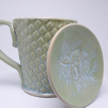 Kubek ceramiczny 500 ml seledynowy w łezkę 4