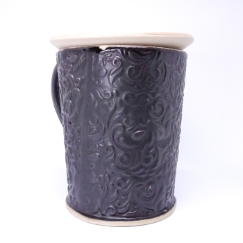 Kubek ceramiczny 500 ml czarny w akant 3