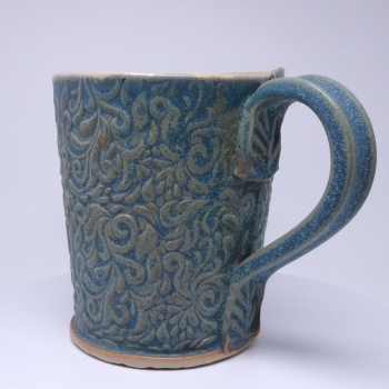 Kubek ceramiczny 500 ml w niebieski akant 3