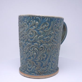 Kubek ceramiczny 500 ml w niebieski akant 4