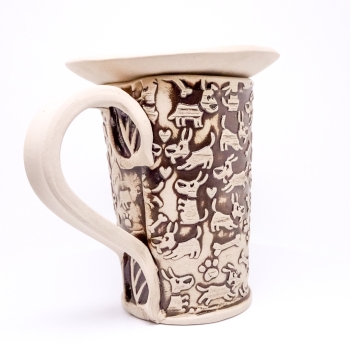 Kubek ceramiczny 380 ml w pieski
