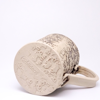 Kubek ceramiczny , czarny, pieski 500ml 5