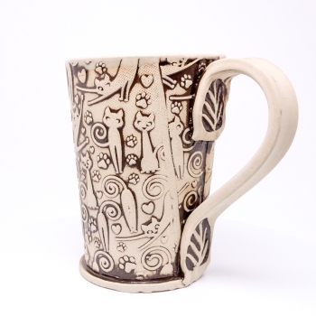 Kubek ceramiczny 380 ml w kotki 2