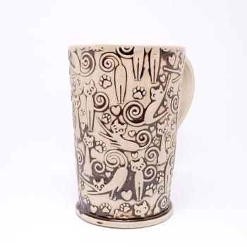 Kubek ceramiczny 380 ml w kotki 3