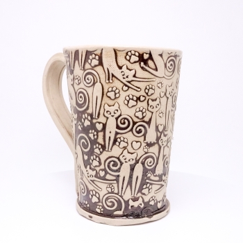 Kubek ceramiczny 380 ml w kotki 4