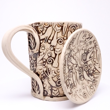 Kubek ceramiczny 500 ml w kotki 1