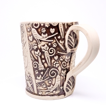 Kubek ceramiczny 500 ml w kotki 2