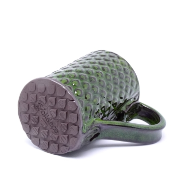 Kubek ceramiczny 380ml zielony w łezki 5
