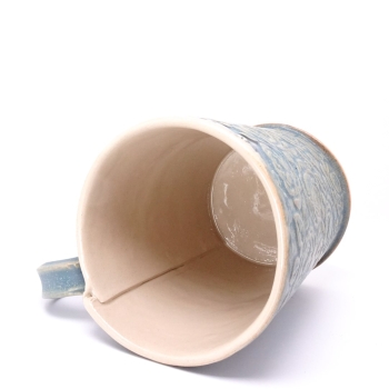 Kubek ceramiczny 500 ml niebieski w róże 6
