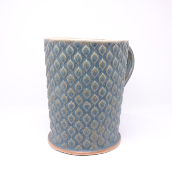 Kubek ceramiczny 500 ml niebieski w łezkę 3