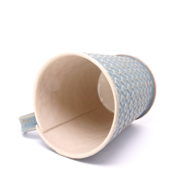 Kubek ceramiczny 500 ml niebieski w łezkę 6