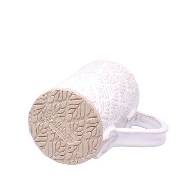 Kubek ceramiczny 380 ml białe listki 4