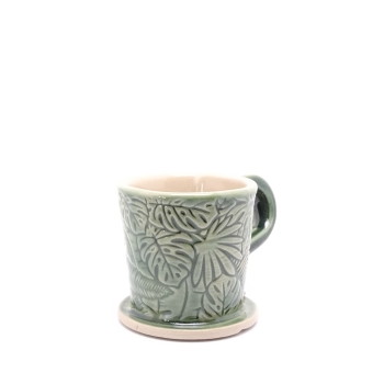 Filiżanka espresso 80 ml w zieloną junglę 2