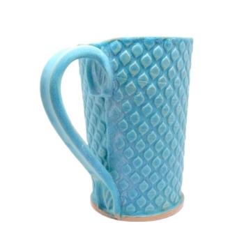 Kubek ceramiczny 800 ml turkusowe łezki