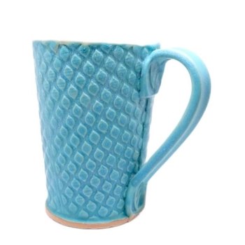Kubek ceramiczny 800 ml turkusowe łezki 1
