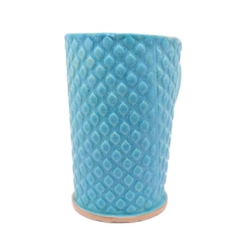 Kubek ceramiczny 800 ml turkusowe łezki 2