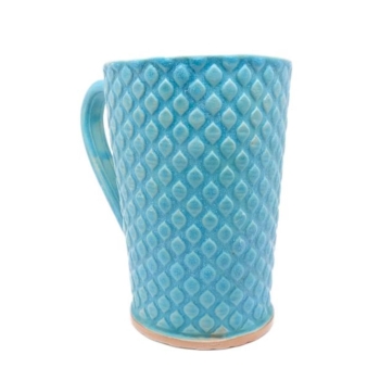 Kubek ceramiczny 800 ml turkusowe łezki 3