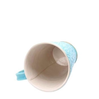 Kubek ceramiczny 800 ml turkusowy akant 5