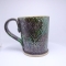 Kubek ceramiczny 500 ml zielony w listki 2