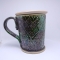 Kubek ceramiczny 500 ml zielony w listki
