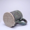 Kubek ceramiczny 500 ml zielony w paprotki 5