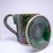 Kubek ceramiczny 500 ml zielony w paprotki 1