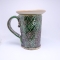 Kubek ceramiczny 380 ml  zielony w listki