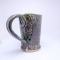 Kubek ceramiczny 380 ml  zielony w róże 3