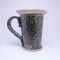 Kubek ceramiczny 380 ml  zielony w róże