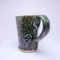 Kubek ceramiczny 380 ml  zielony w róże 4