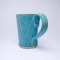 Kubek ceramiczny 380 ml turkusowy w listki 3