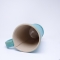 Kubek ceramiczny 380 ml turkusowy w listki 6