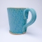 Kubek ceramiczny 500 ml turkusowy w listki 3