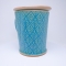 Kubek ceramiczny 500 ml turkusowy w listki