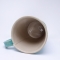 Kubek ceramiczny 500 ml turkusowy w listki 6