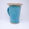 Kubek ceramiczny 380 ml turkusowy w łezkę