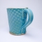 Kubek ceramiczny 500 ml turkusowy w łezkę