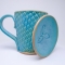 Kubek ceramiczny 500 ml turkusowy w łezkę 2