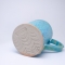 Kubek ceramiczny 500 ml turkusowy w paprotkę 5