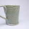 Kubek ceramiczny 500 ml seledynowy w paprotkę 2