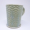 Kubek ceramiczny 500 ml seledynowy w paprotkę 1