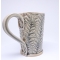 Kubek ceramiczny 380 ml szary w paprotkę 2