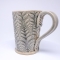 Kubek ceramiczny 380 ml szary w paprotkę