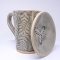 Kubek ceramiczny 380 ml szary w paprotkę 3
