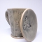 Kubek ceramiczny 380 ml szary w kaktusy 1